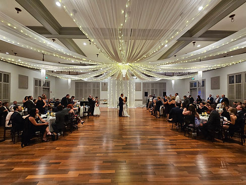 Bride and Groom First Dance in the Grand Ballroom at Bedford Event Center