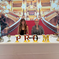Prom Themed Photo Backdrop with Gold Lettering