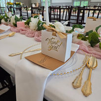 Bridal Shower Table Decor with Gold Accents